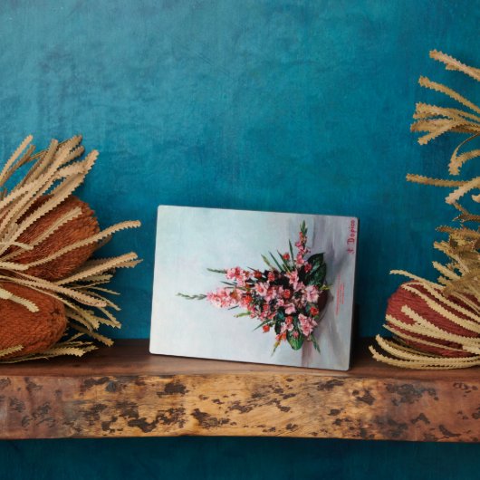 Bodegón de flores/Still life of flowers フォトプラーク (側面)