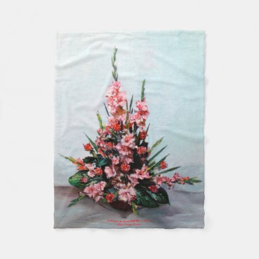 Bodegón de flores/Still life of flowers フリースブランケット (正面)
