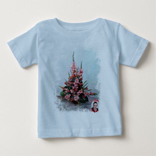 Bodegón de flores/Still life of flowers ベビーTシャツ (正面)