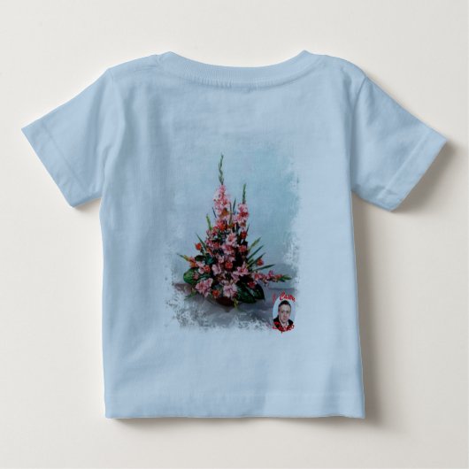 Bodegón de flores/Still life of flowers ベビーTシャツ (裏面)