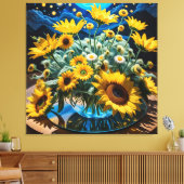 Bodegón Flores y Noche 1 - 001 キャンバスプリント (インサイチュ (リビング))