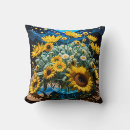 Bodegón Flores y Noche 1 - 001 クッション