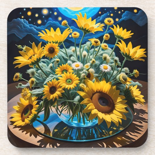 Bodegón Flores y Noche 1 - 001 コースター (正面)