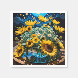 Bodegón Flores y Noche 1 - 001 スタンダードカクテルナプキン