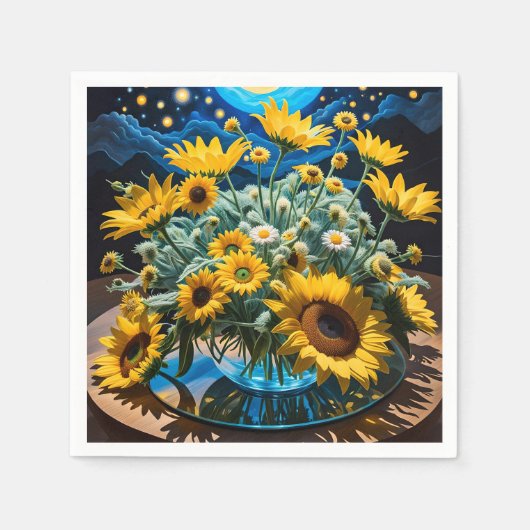 Bodegón Flores y Noche 1 - 001 スタンダードカクテルナプキン (正面)