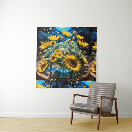 Bodegón Flores y Noche 1 - 001 タペストリー (インサイチュ)