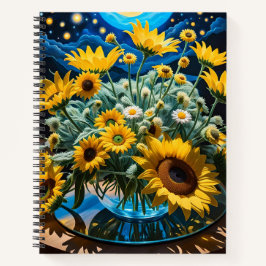 Bodegón Flores y Noche 1 - 001 ノートブック