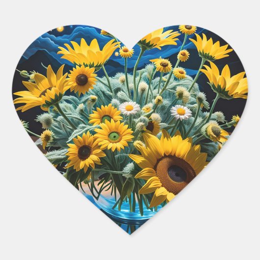 Bodegón Flores y Noche 1 - 001 ハートシール (正面)