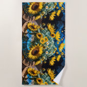 Bodegón Flores y Noche 1 - 001 ビーチタオル (正面)