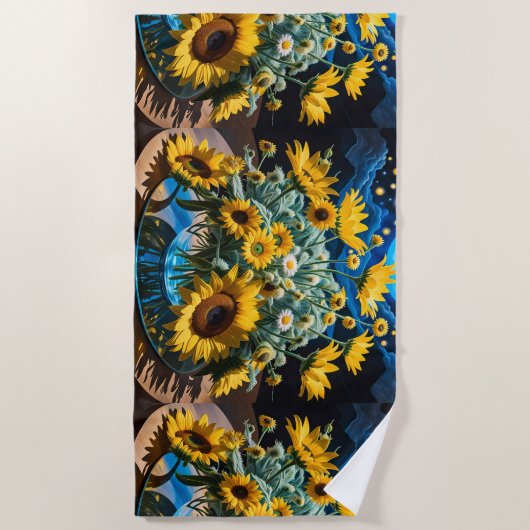 Bodegón Flores y Noche 1 - 001 ビーチタオル (正面)