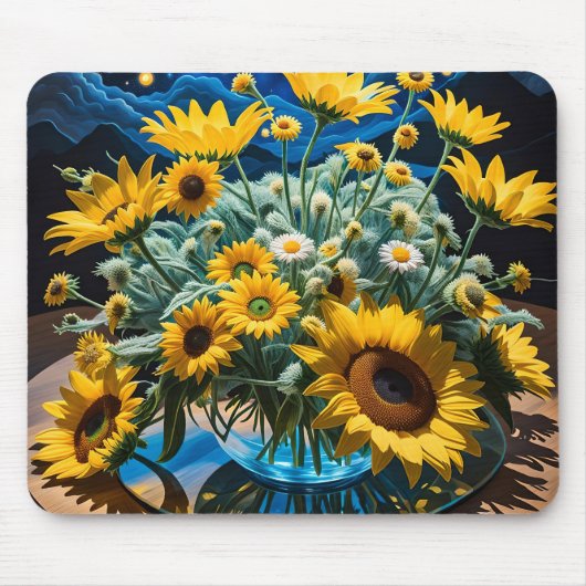 Bodegón Flores y Noche 1 - 001 マウスパッド (正面)