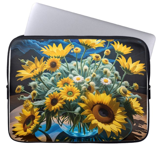 Bodegón Flores y Noche 1 - 001 ラップトップスリーブ (正面)