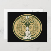 Bodhiの木の下の仏 ポストカード (正面/裏面)