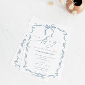 BODHI | Baby Shower Invitation It's a Boy Blue Bow 招待状