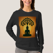 Bodhi Tree Buddha Meditation Art - Zen Spiritual E Tシャツ (正面)