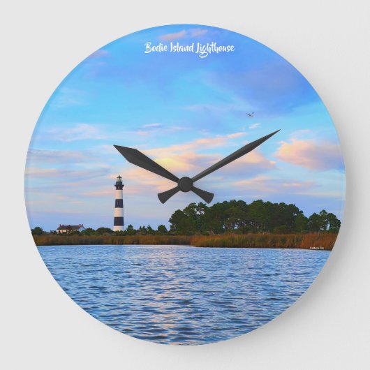 Bodie Island Lighthouse ラージ壁時計 (正面)