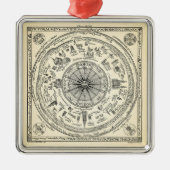 Bodleianの図書館からのオックスフォードの眺めの地図 メタルオーナメント (正面)