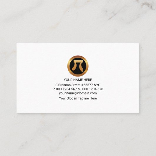 BODMAS数カラフル学記号数学教師 名刺 (裏面)