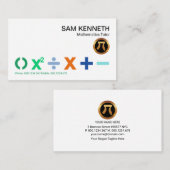 BODMAS数カラフル学記号数学教師 名刺 (正面/裏面)