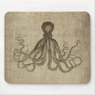 Bodner Octopus Triptychヴィンテージの主 マウスパッド