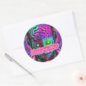 BODSTIVE BRAIN TINGLIESステッカー ラウンドシール (封筒)