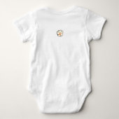 Body bébé So Cute lapin mignon et fleurs blanches ベビーボディスーツ (裏面)
