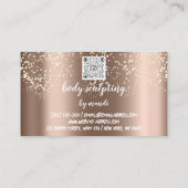 Body Care Fashion Logo QR Code Bikini Confetti 名刺 (裏面)
