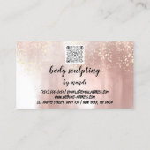 Body Care Fashion Logo QR Code Bikini Rose 名刺 (裏面)