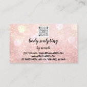 Body Care Fashion Logo QR Code Bikini Rose 名刺 (裏面)