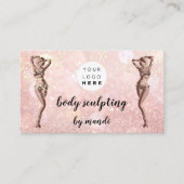 Body Care Fashion Logo QR Code Bikini Rose 名刺 (正面)