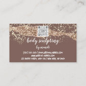 Body Care Fashion Logo QR Code Rose Glitter Bikini 名刺 (裏面)