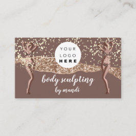 Body Care Fashion Logo QR Code Rose Glitter Bikini 名刺