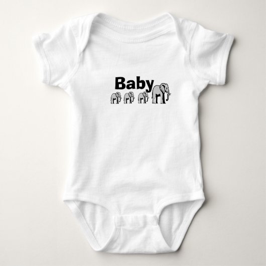 Body éléphant double face personnalisable ベビーボディスーツ (正面)