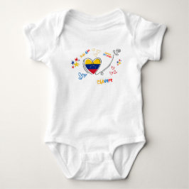 Body para Bebé Venezuela – Corazón con Bandera  ベビーボディスーツ