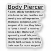 Body piercer シール (正面)
