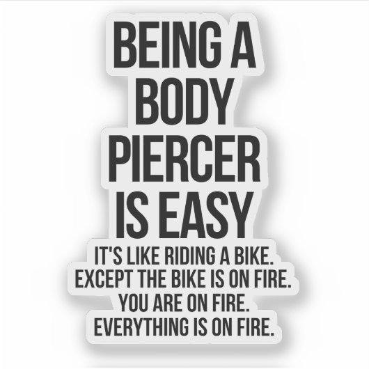 Body piercer シール (正面)