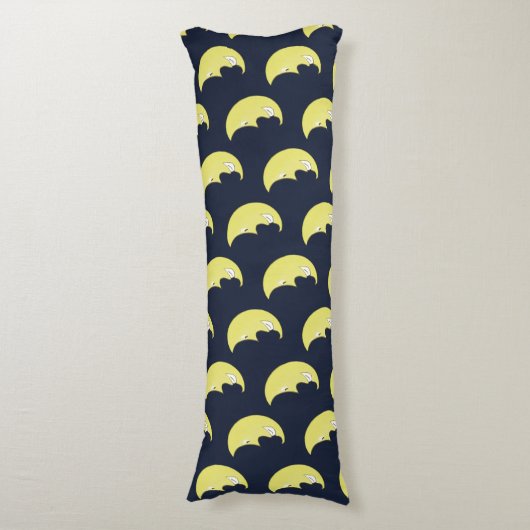 Body Pillow with Smiling Moon Pattern ボディピロー (正面縦)