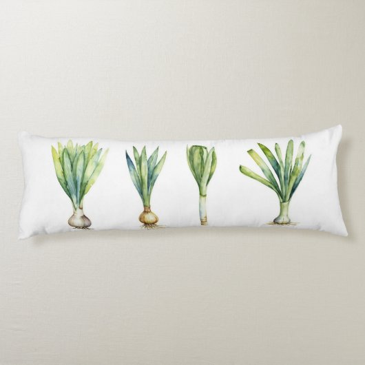 Body Pillow with Spring Onion Illustration ボディピロー (裏面)