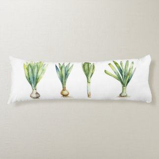 Body Pillow with Spring Onion Illustration ボディピロー