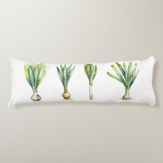 Body Pillow with Spring Onion Illustration ボディピロー (正面)