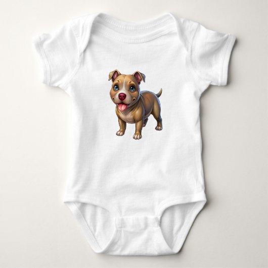 Body pour bébé "Bébé Pitbull" ベビーボディスーツ (正面)