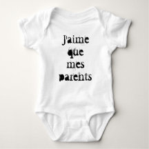 Body pour bébé "J'aime que mes parents" by REN