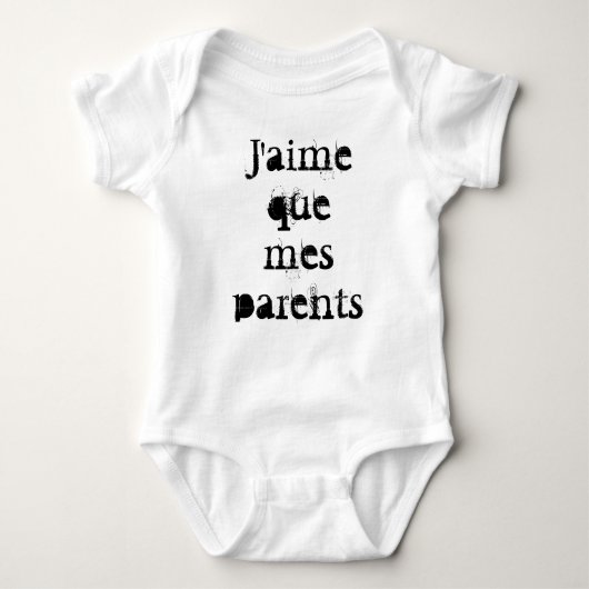Body pour bébé "J'aime que mes parents" by REN ベビーボディスーツ (正面)