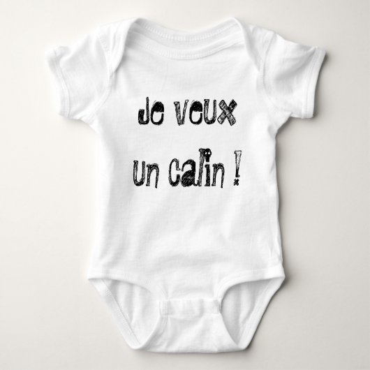 Body pour bébé "Je veux un calin !" by REN ベビーボディスーツ (正面)