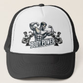 Body Power Gym Muscle Fitness Trucker Hat キャップ (正面)