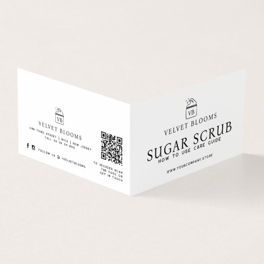 Body scrub packaging insert care marketing (外部)