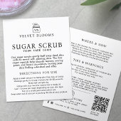 Body scrub packaging insert care marketing チラシ