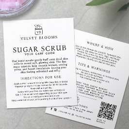 Body scrub packaging insert care marketing チラシ