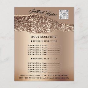 Body Sculpting Building Beauty Hair Salon QR ROSE チラシ