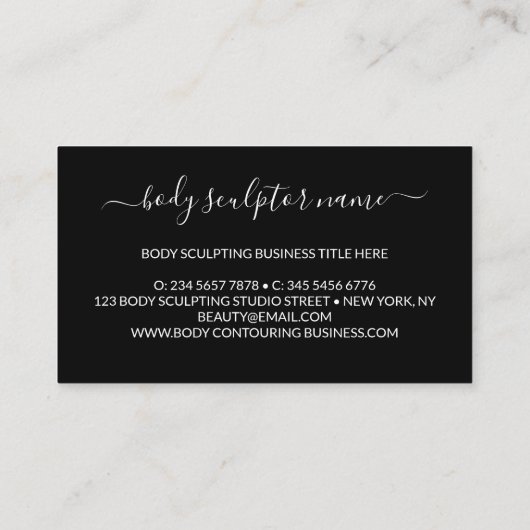 Body sculpting contouring aesthetics modern 名刺 (裏面)
